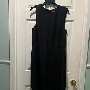 Banana Republic Black Sleeveless Midi Shift Dress